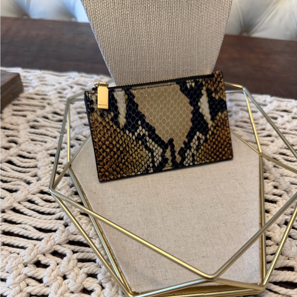 Alexander McQueen Python Leather Embossed Card Wa… - image 1